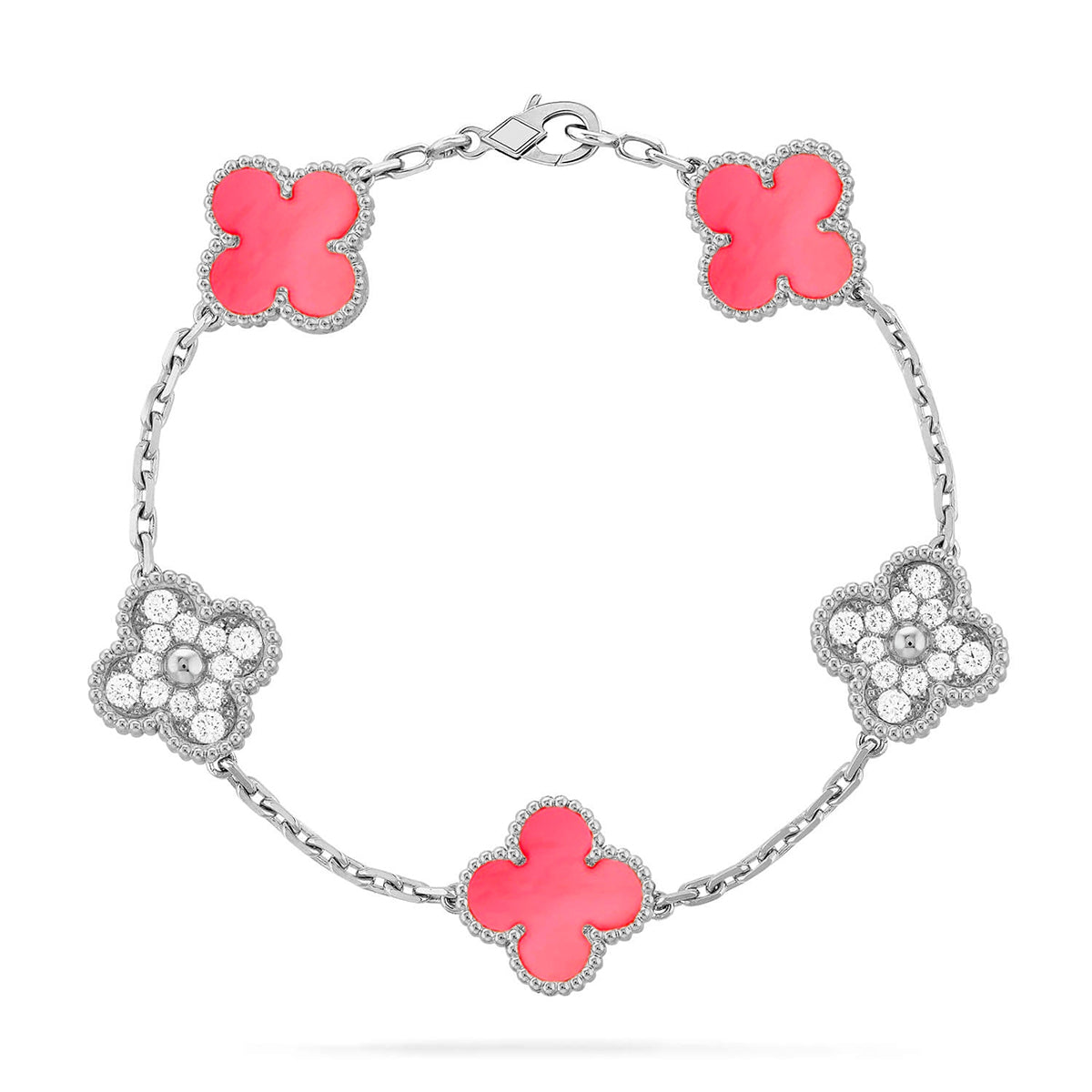 [⭐Renara] CLOVER 5 MOTIFS  PINK MOP BRACELET COLLECTION