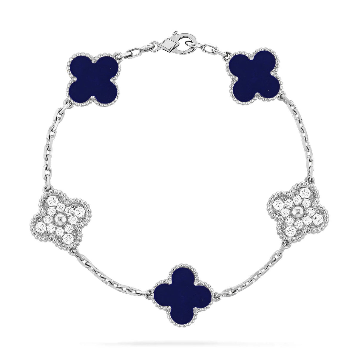 [⭐Renara]CLOVER 5 MOTIF LAPIS LAZULI BRACELET COLLECTION