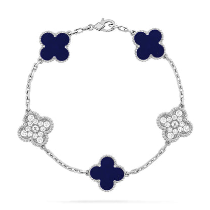 [⭐Renara]CLOVER 5 MOTIF LAPIS LAZULI BRACELET COLLECTION
