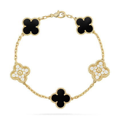 [⭐Renara] CLOVER 5 MOTIF ONYXS BRACELET COLLECTION