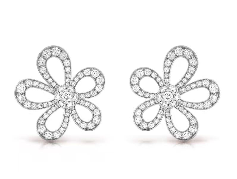 [⭐Renara]FLOWERLACE EARRINGS FULL DIAMONDS