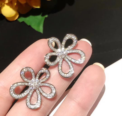 [⭐Renara]FLOWERLACE EARRINGS FULL DIAMONDS