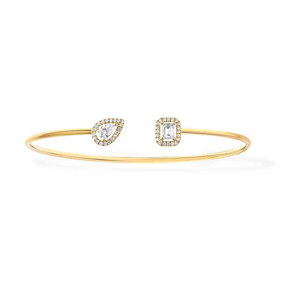 [⭐Renara]JONC FLEX MY TWIN TOI & MOI SILVER DIAMOND BRACELET