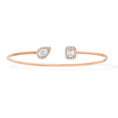 [⭐Renara]JONC FLEX MY TWIN TOI & MOI SILVER DIAMOND BRACELET