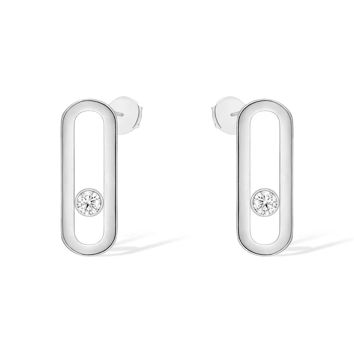 [⭐Renara]MOVE UNO SMALL 1 DIAMOND EARRINGS