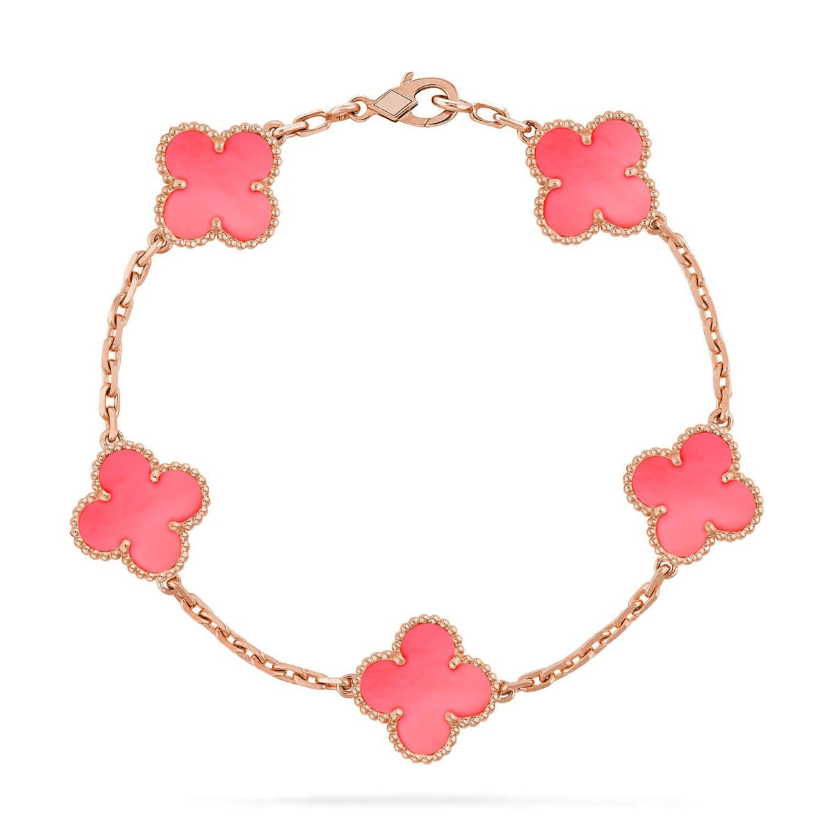 [⭐Renara] CLOVER 5 MOTIFS  PINK MOP BRACELET COLLECTION