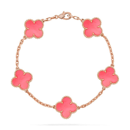 [⭐Renara] CLOVER 5 MOTIFS  PINK MOP BRACELET COLLECTION