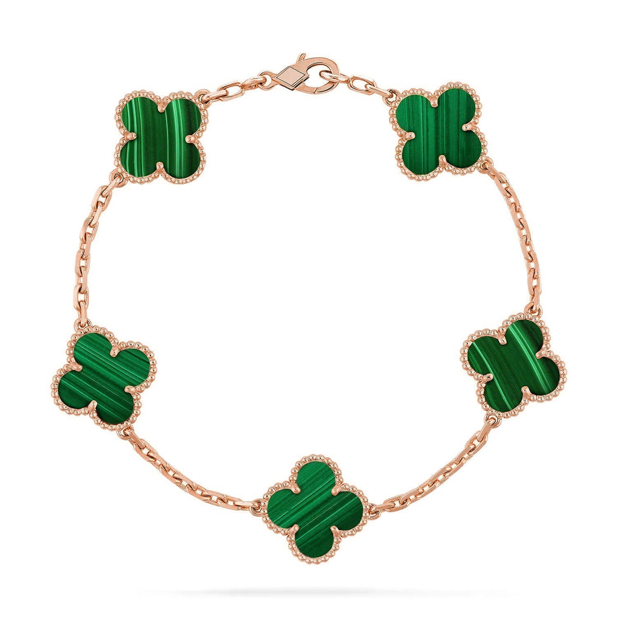 [⭐Renara] CLOVER 5 MOTIF MALACHITE BRACELET COLLECTION