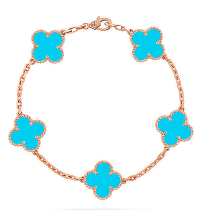 [⭐Renara] CLOVER 5 MOTIF TURQUOISE BRACELET COLLECTION