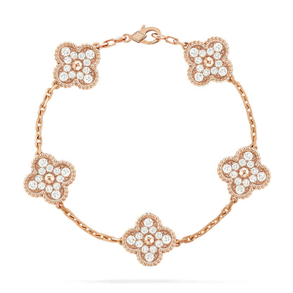 [⭐Renara] CLOVER 5 MOTIF FULL DIAMOND BRACELET COLLECTION