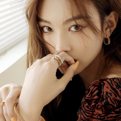 [⭐Renara]CLASH SMALL HOOP EARRINGS