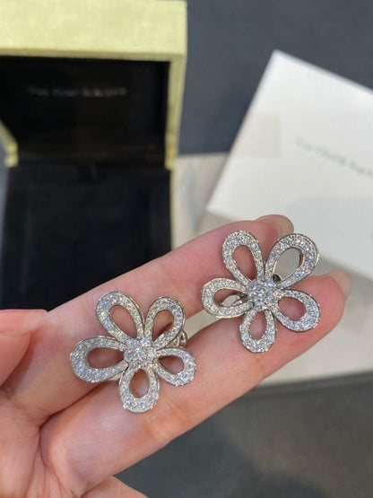 [⭐Renara]FLOWERLACE EARRINGS FULL DIAMONDS