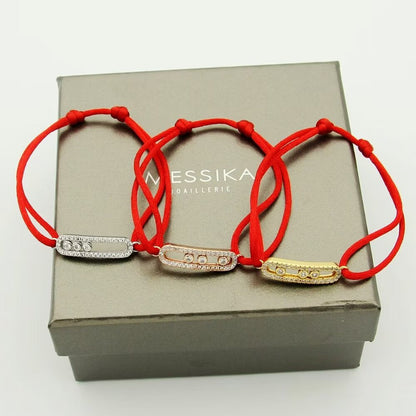 [⭐Renara]Messika Care(s) pink cord pavé bracelet