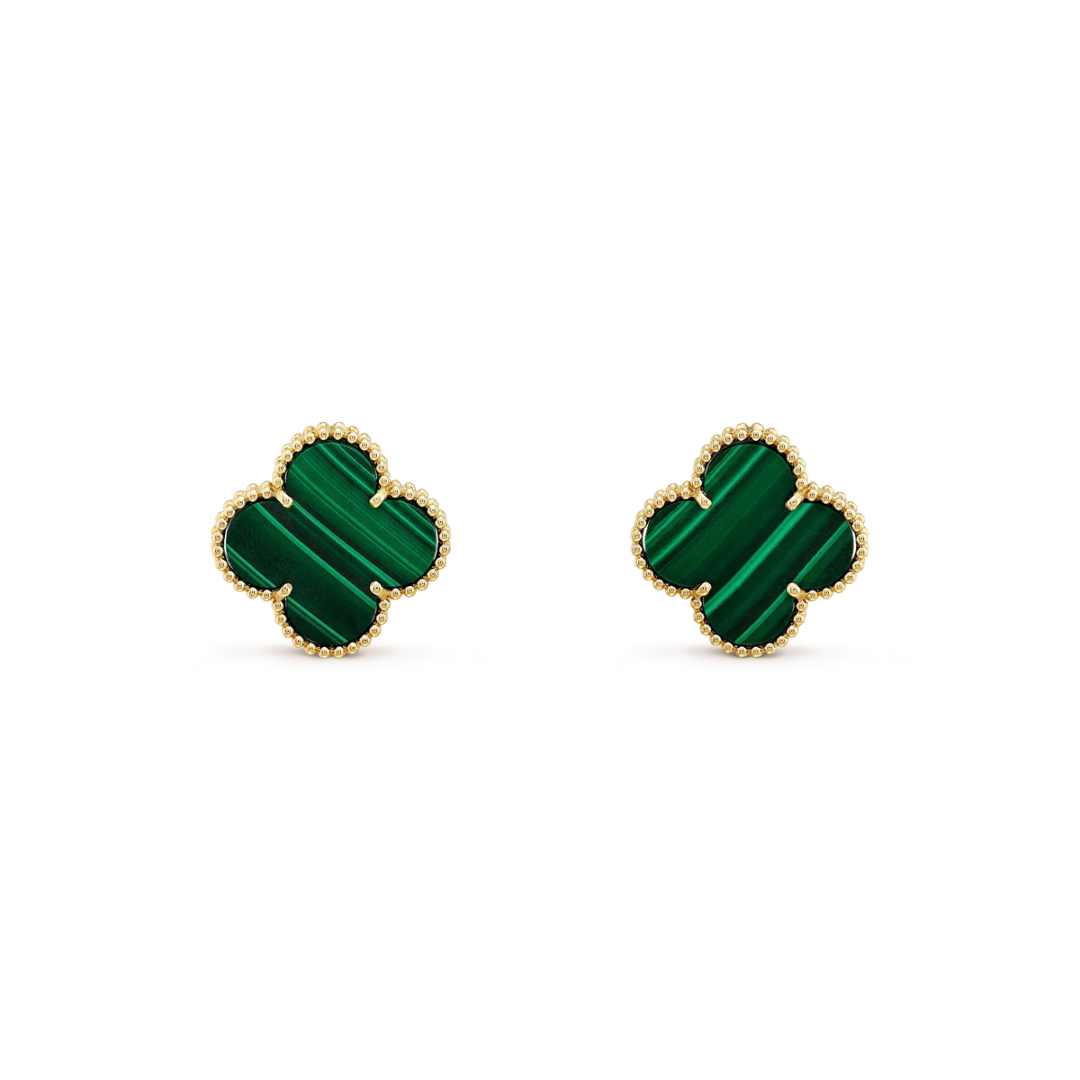 [⭐Renara]CLOVER MINI 9.5MM MALACHITE  EARRINGS