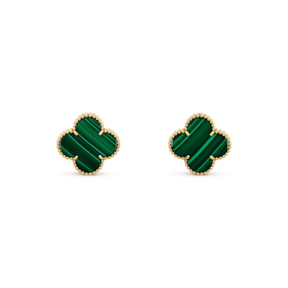 [⭐Renara]CLOVER MINI 9.5MM MALACHITE  EARRINGS