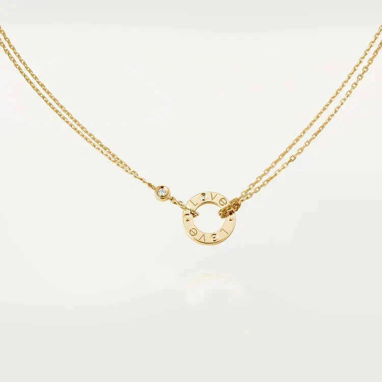 [⭐Renara]LOVE NECKLACE 16MM 2 DIAMONDS