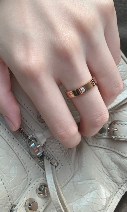 [⭐Renara]LOVE RING 4MM 1 DIAMOND