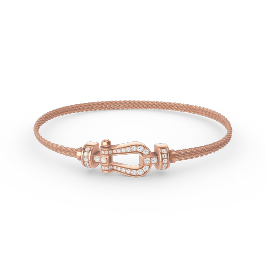 [⭐Renara]FORCE SMALL HORSESHOE  DIAMOND CHAIN ROPE BRACELET