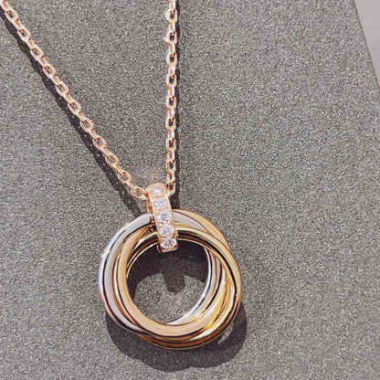 [⭐Renara]TRINITY NECKLACE GOLD  DIAMONDS
