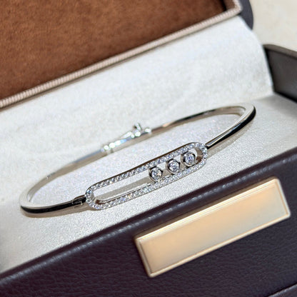 [⭐Renara]Move Pavé Diamond Bangle Bracelet M