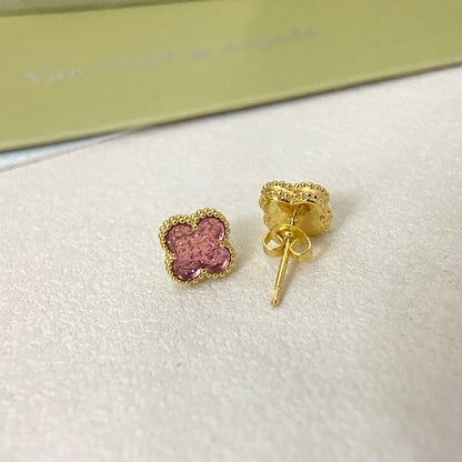 [⭐Renara]2026 NEW MINI CLOVER 1 MOTIF  BUBBLE PINK ENAMEL