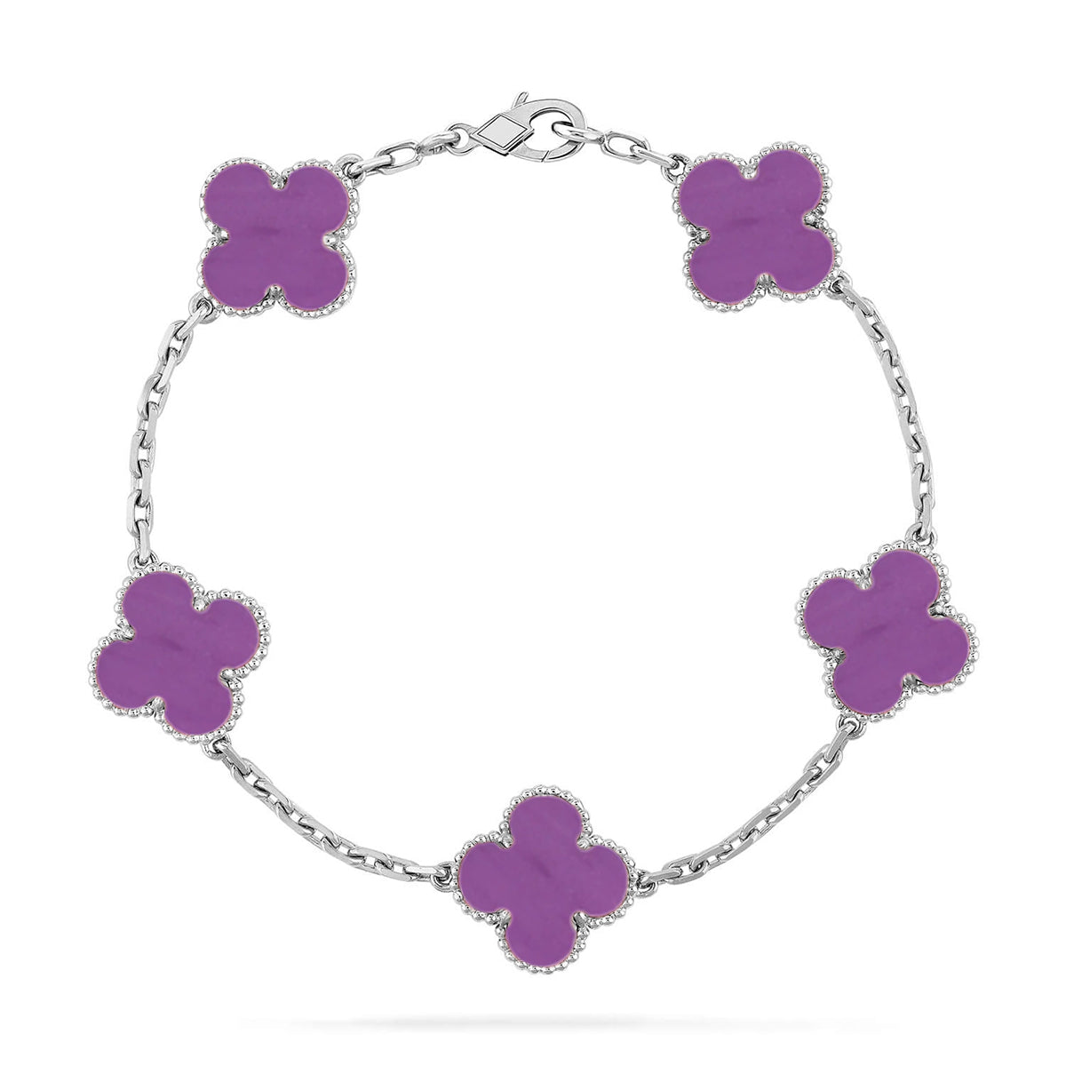 [⭐Renara] CLOVER 5 MOTIF VIOLET BRACELET COLLECTION