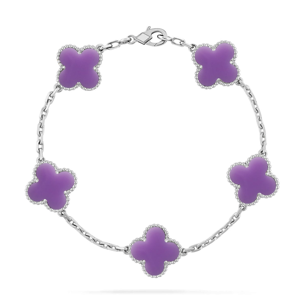 [⭐Renara]CLOVER 5 MOTIF LIGHT PURPLE BRACELET COLLECTION