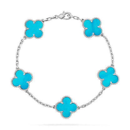 [⭐Renara] CLOVER 5 MOTIF TURQUOISE BRACELET COLLECTION