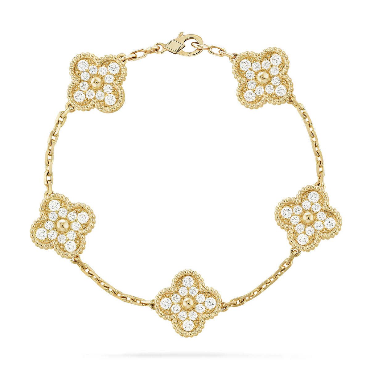 [⭐Renara] CLOVER 5 MOTIF FULL DIAMOND BRACELET COLLECTION
