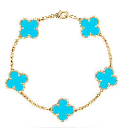 [⭐Renara] CLOVER 5 MOTIF TURQUOISE BRACELET COLLECTION