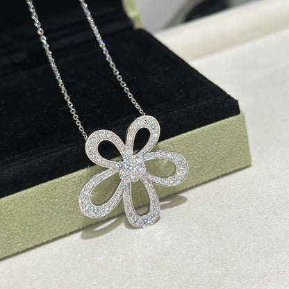 [⭐Renara]FLOWERLACE NECKLACE FULL DIAMONDS