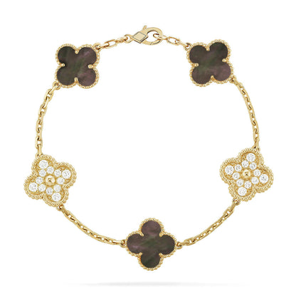 [⭐Renara] CLOVER 5 MOTIF GRAY MOP BRACELET COLLECTION
