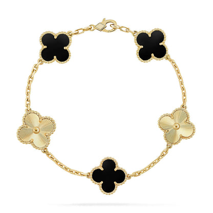 [⭐Renara] CLOVER 5 MOTIF ONYXS BRACELET COLLECTION