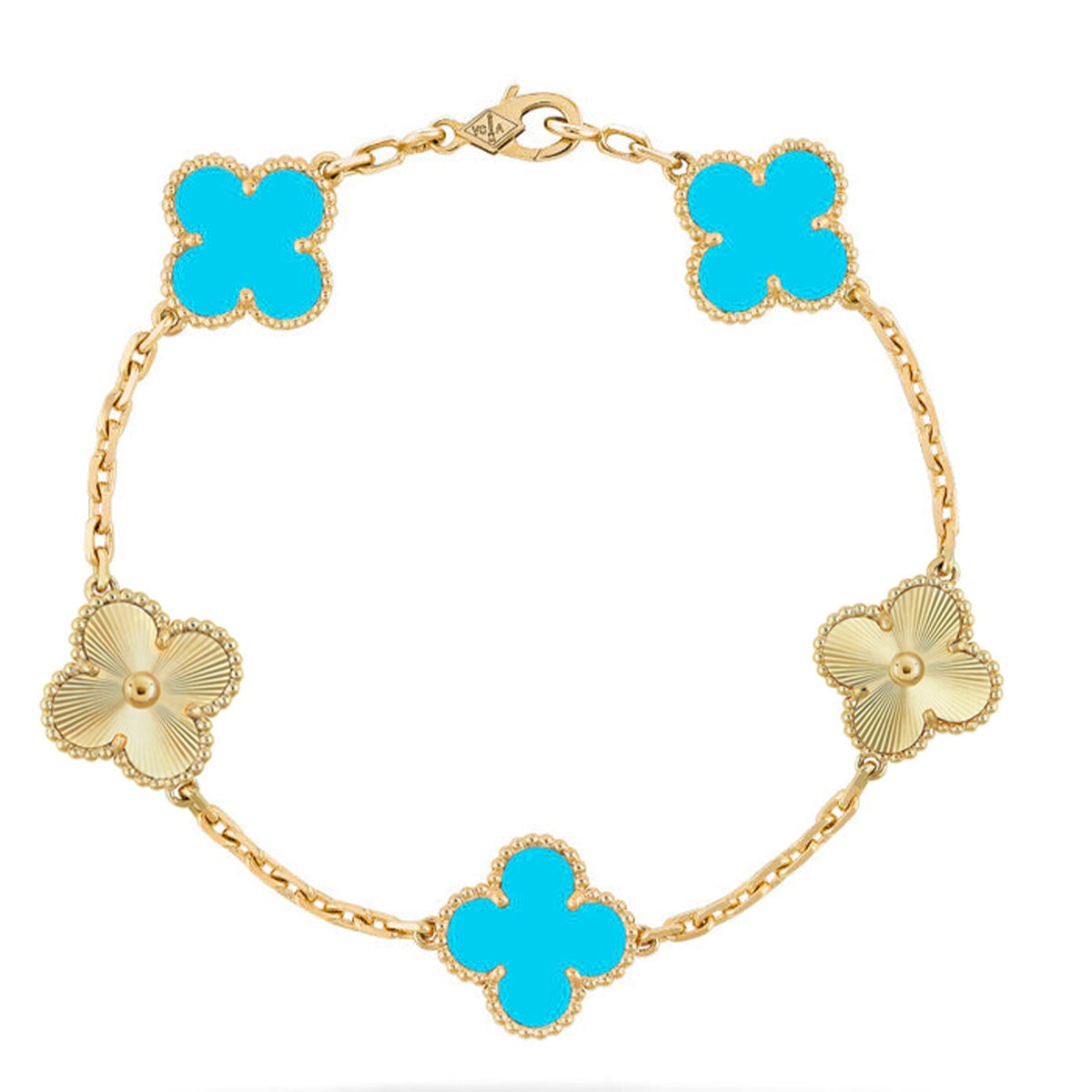 [⭐Renara] CLOVER 5 MOTIF TURQUOISE BRACELET COLLECTION