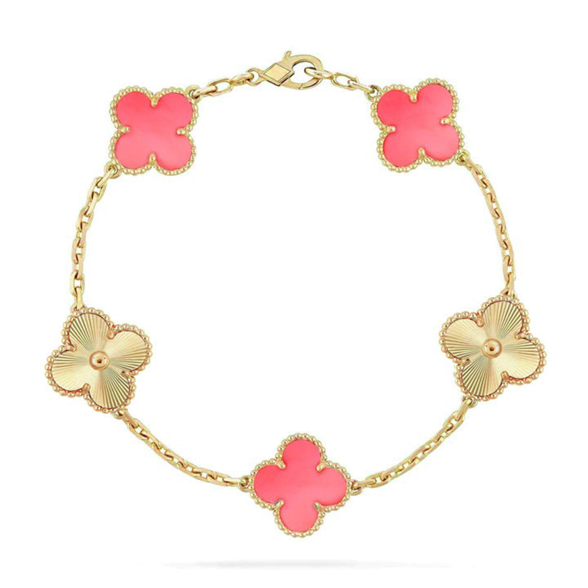 [⭐Renara] CLOVER 5 MOTIFS  PINK MOP BRACELET COLLECTION