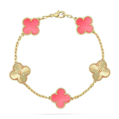 [⭐Renara] CLOVER 5 MOTIFS  PINK MOP BRACELET COLLECTION