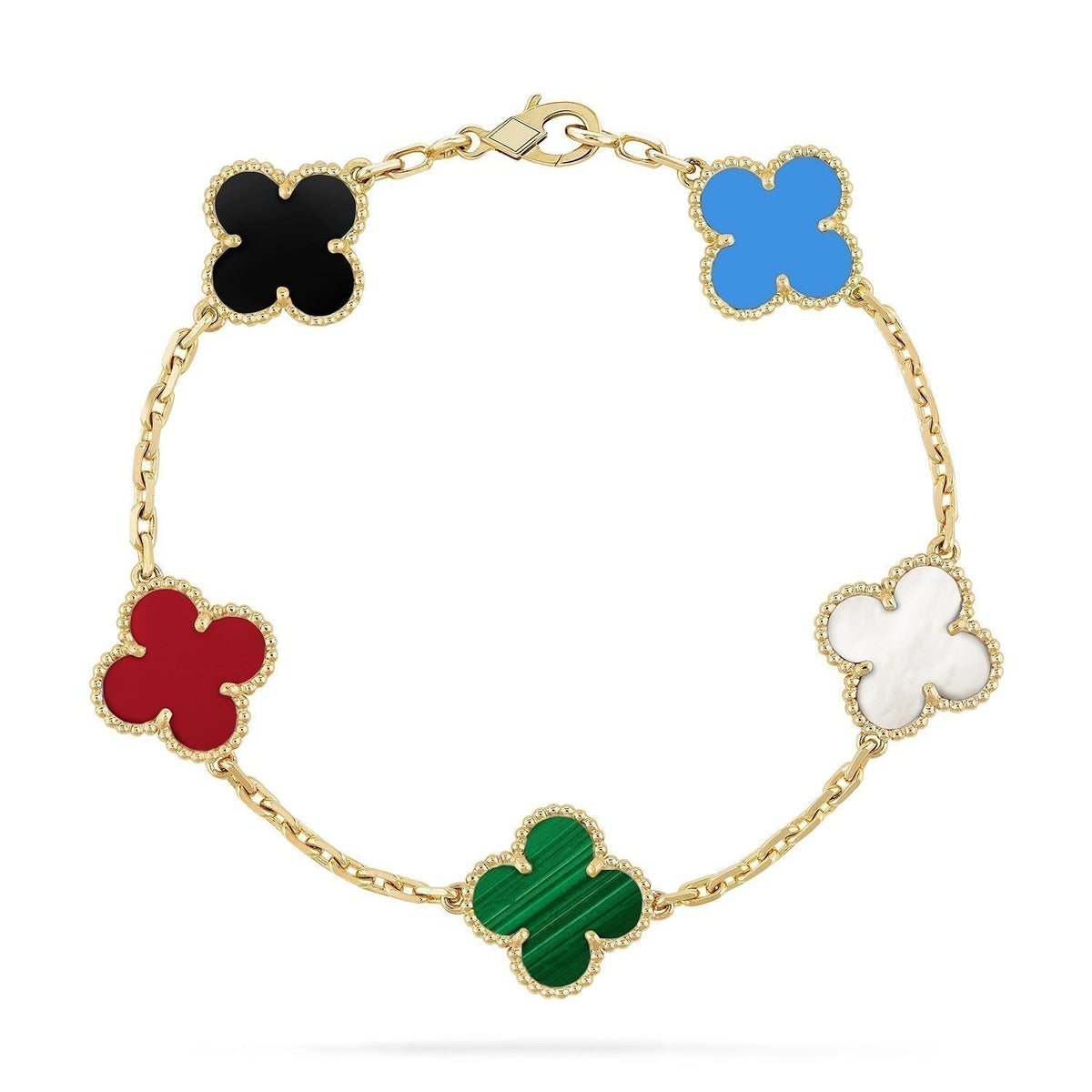 [⭐Renara]CLOVER 5 MOTIFS MULTICOLOR BRACELET