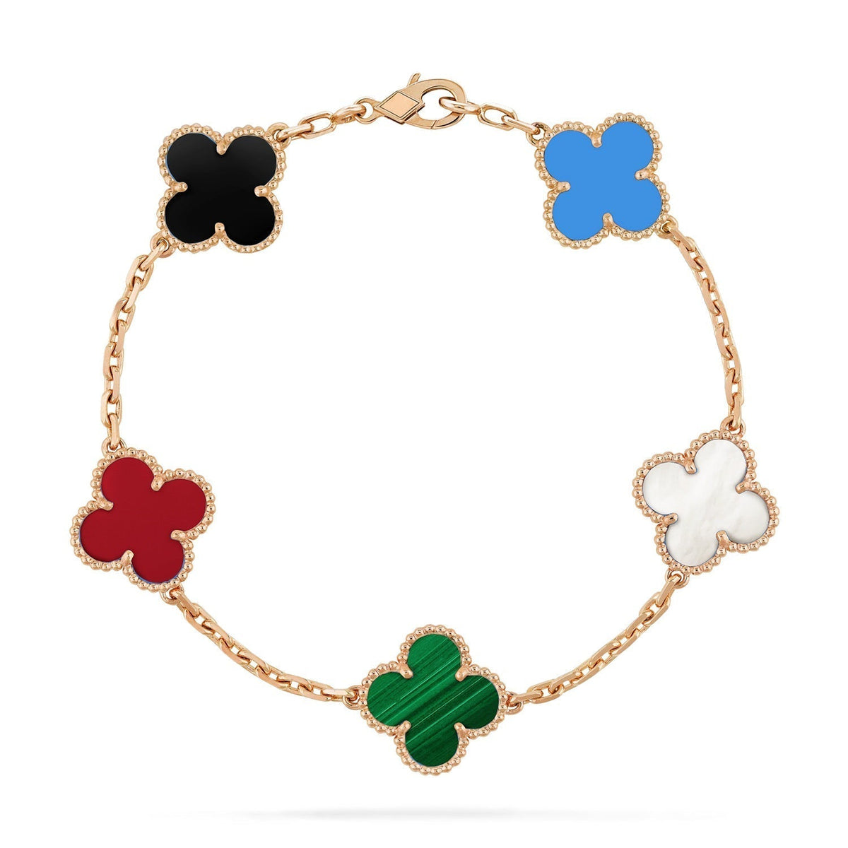 [⭐Renara]CLOVER 5 MOTIFS MULTICOLOR BRACELET