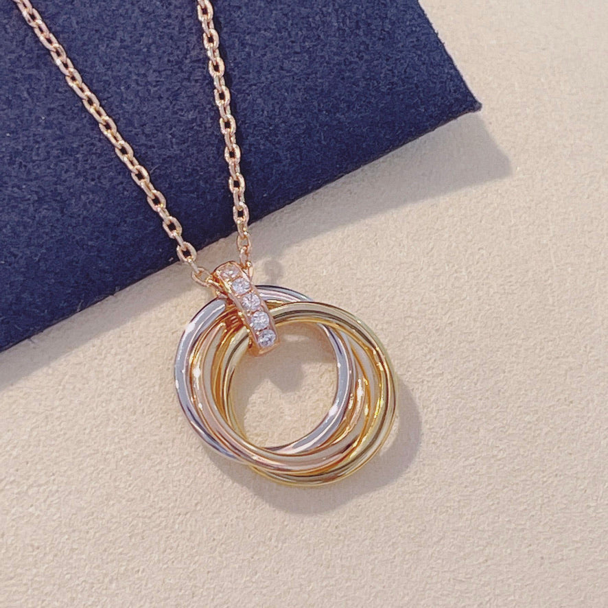 [⭐Renara]TRINITY NECKLACE GOLD  DIAMONDS