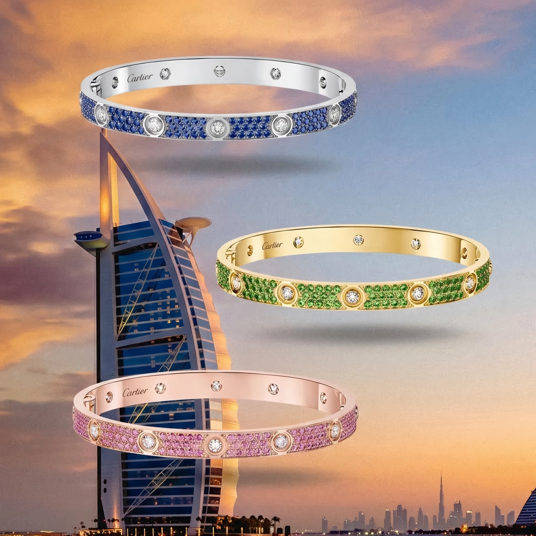 [⭐Renara]2026 PAVE GEMSTONE LOVE BRACELET 6.1MM 10 DIAMONDS