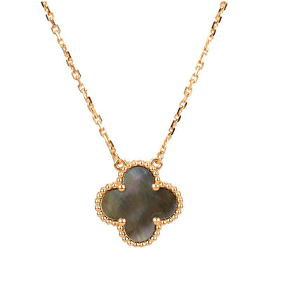 [⭐Renara]CLOVER 15MM  GRAY MOTHER OF PEARL NECKLACE