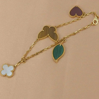 [⭐Renara]LUCKY SPRING 5 MOTIF GOLD BRACELET