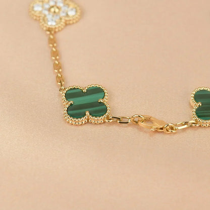 [⭐Renara] CLOVER 5 MOTIF MALACHITE BRACELET COLLECTION