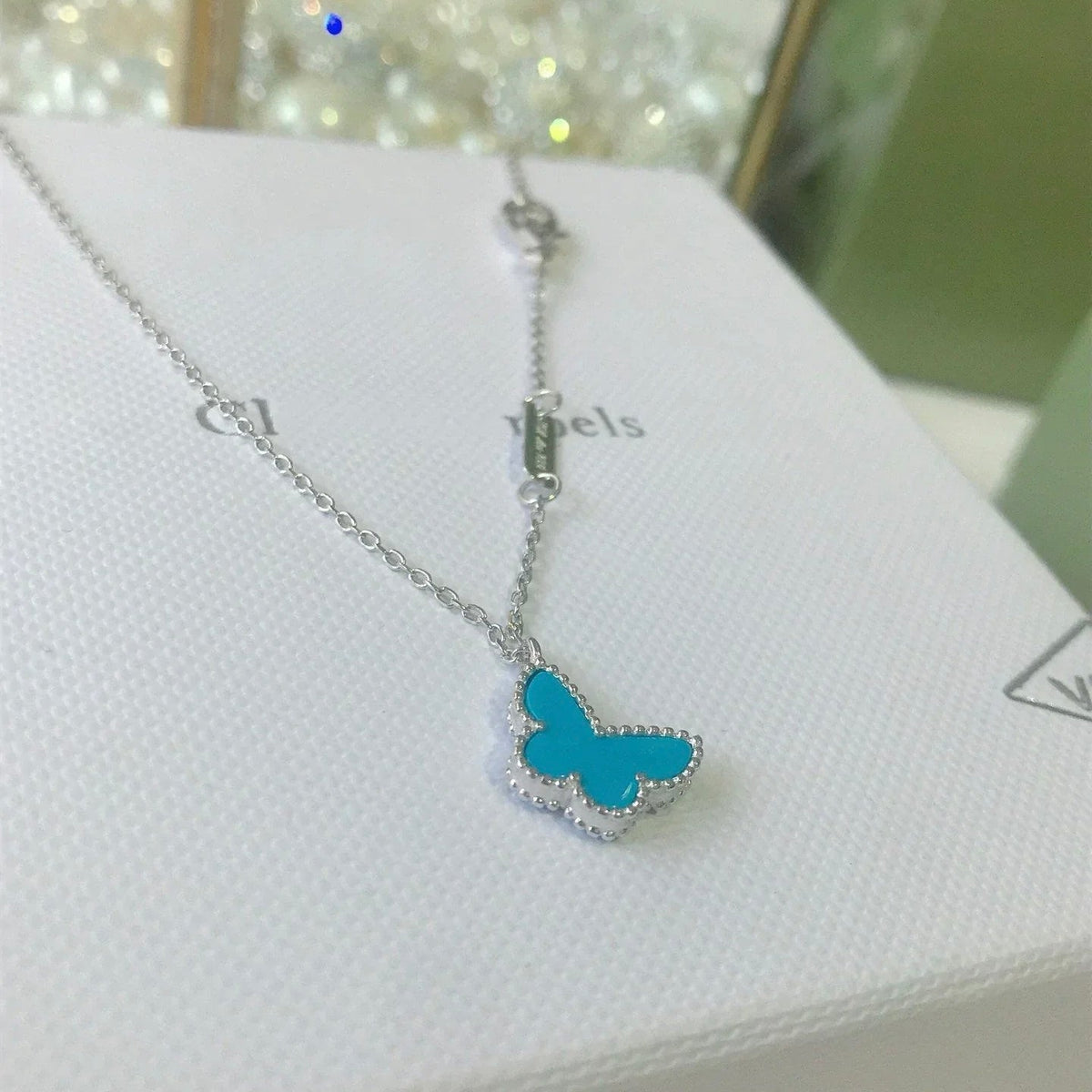 [⭐Renara]BUTTERFLY TURQUOISE BUTTERFLY BRACELET SILVER
