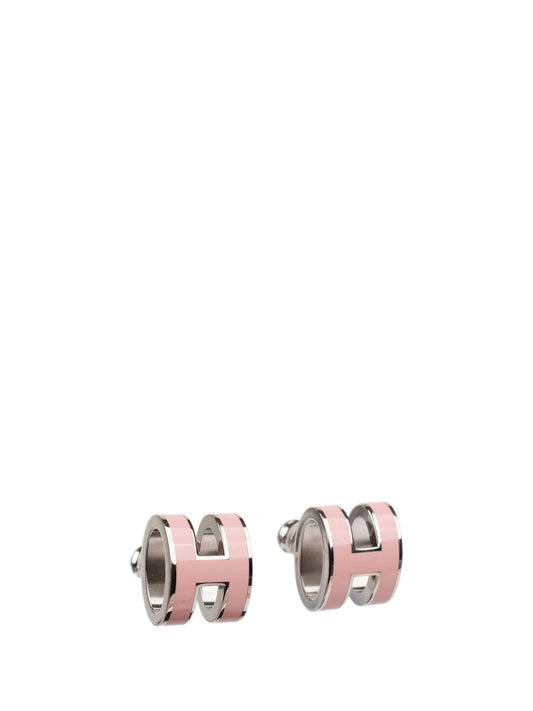 [⭐Renara]MINI POP H SILVER EARRINGS PINK