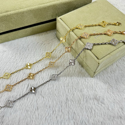 [⭐Renara]CLOVER 6 MOTIF DIAMOND LASER BRACELET
