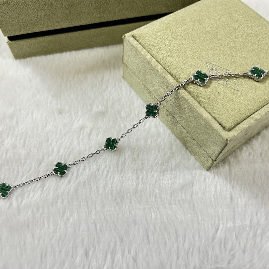 [⭐Renara]CLOVER 6 MOTIF MALACHITE BRACELET