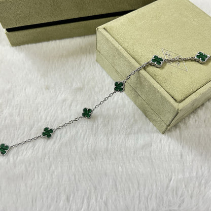 [⭐Renara]CLOVER 6 MOTIF MALACHITE BRACELET