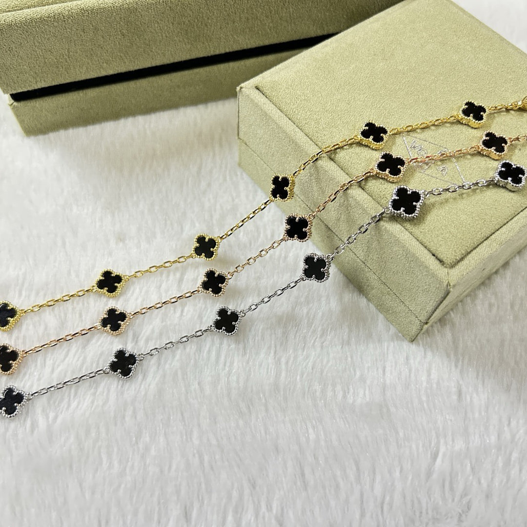 [⭐Renara]CLOVER 6 MOTIF  ONYXS BRACELET