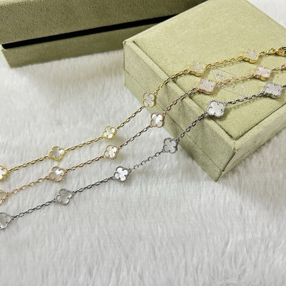[⭐Renara]CLOVER 6 MOTIF WHITE MOP BRACELET
